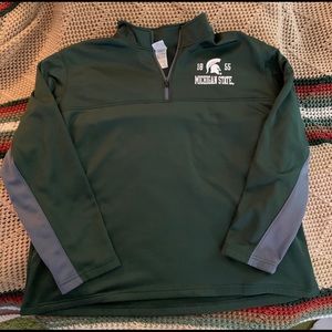 MSU 3/4 Zip Pull Over Shirt